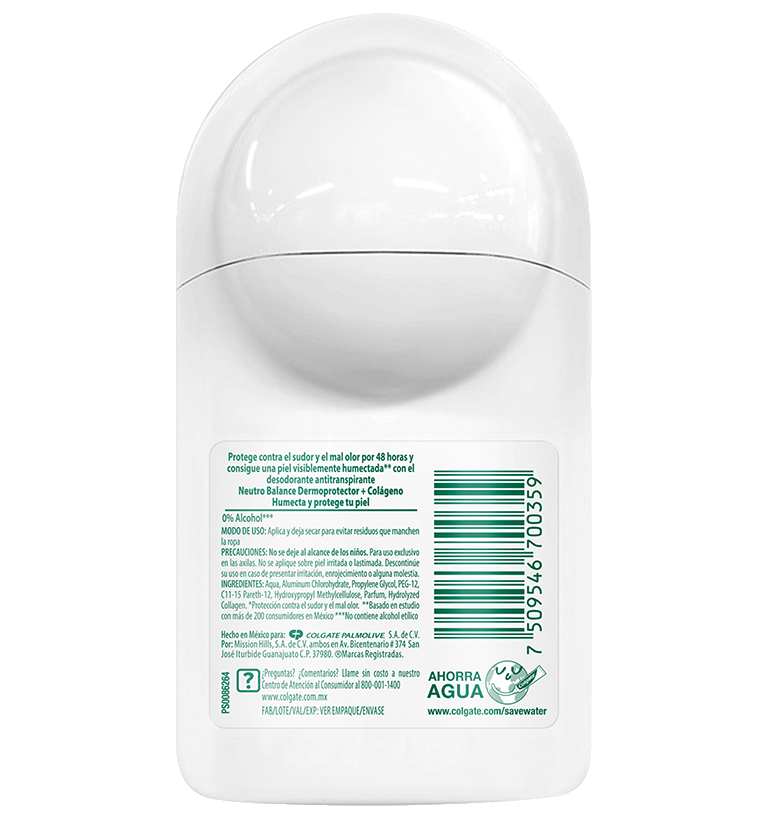 Parte trasera del jabón en barra Neutro Balance Dermoprotector + Colágeno con código QR y sello de la FMD